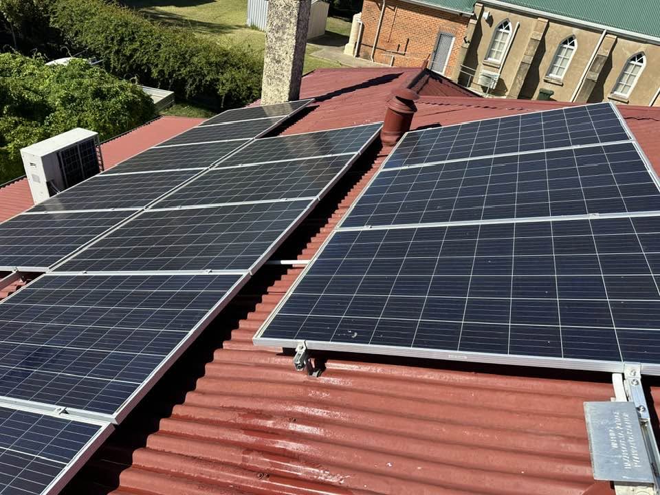 Solar panels cleaned on a roof around Boorowa